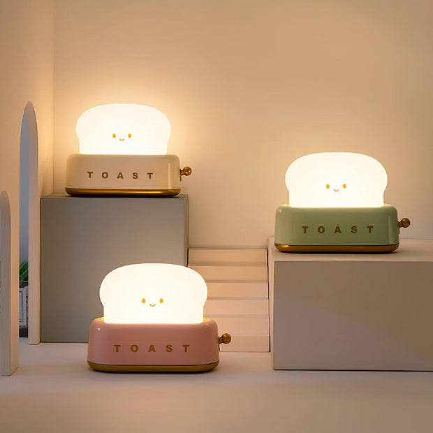 Charming toaster night lamp – Versatile portable lamp with rechargeable battery