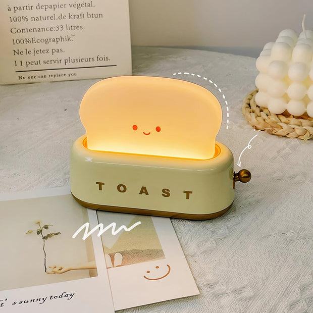 Charming toaster night lamp – Versatile portable lamp with rechargeable battery