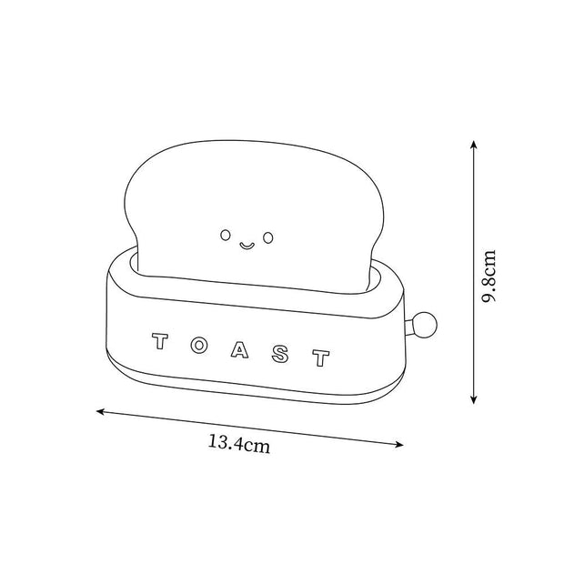 Charming toaster night lamp – Versatile portable lamp with rechargeable battery