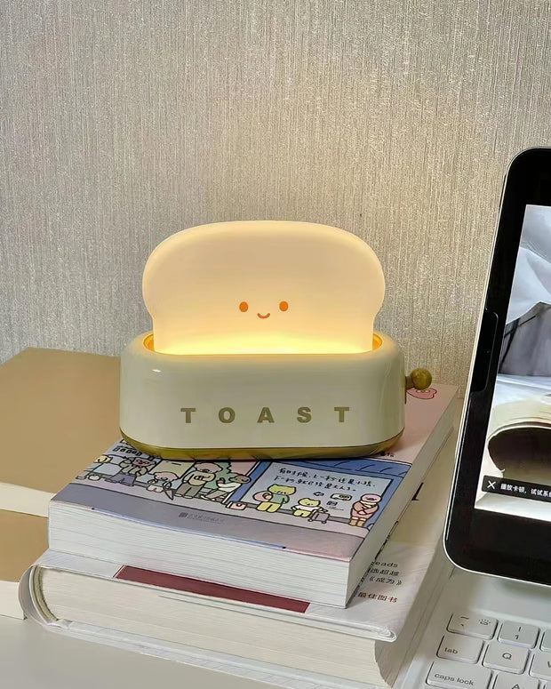 Charming toaster night lamp – Versatile portable lamp with rechargeable battery
