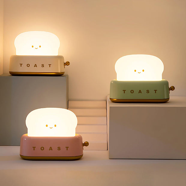 Charming toaster night lamp – Versatile portable lamp with rechargeable battery