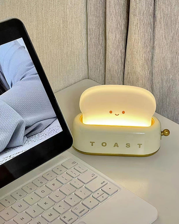 Charming toaster night lamp – Versatile portable lamp with rechargeable battery