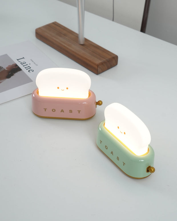 Charming toaster night lamp – Versatile portable lamp with rechargeable battery