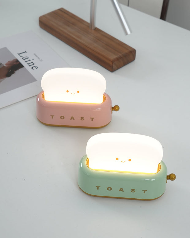 Charming toaster night lamp – Versatile portable lamp with rechargeable battery