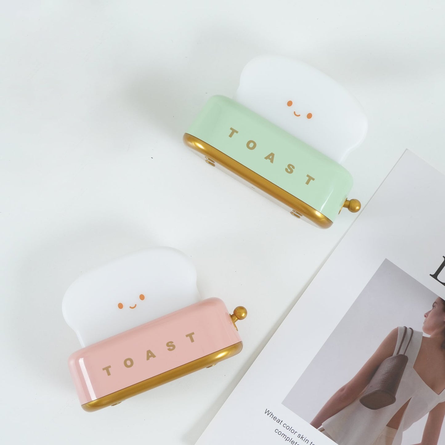 Charmant nattlampa brödrost – Mångsidig bärbar lampa med uppladdningsbart batteri