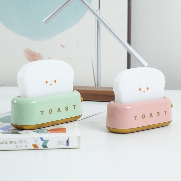 Charming toaster night lamp – Versatile portable lamp with rechargeable battery