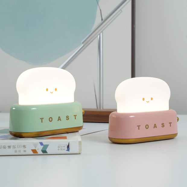 Charming toaster night lamp – Versatile portable lamp with rechargeable battery