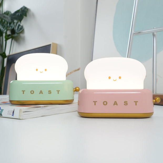 Charming toaster night lamp – Versatile portable lamp with rechargeable battery