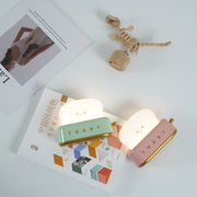 Charming toaster night lamp – Versatile portable lamp with rechargeable battery