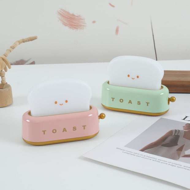 Charming toaster night lamp – Versatile portable lamp with rechargeable battery