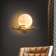 Elegant LED Wall Light in Marble and Copper – Stylish Lighting for Your Living Room and Bedroom