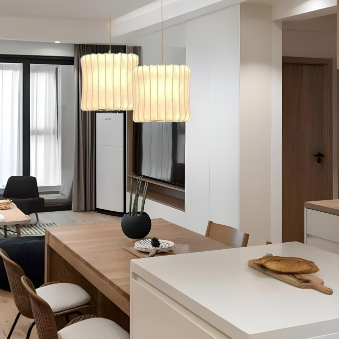 Suspension en bois et acier nordique épurée – Adoptez l'élégance naturelle moderne pour votre espace chic