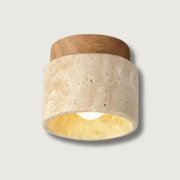 Elevate your space with the elegant Glow travertine ceiling lamp - Perfect for staircases and interiors