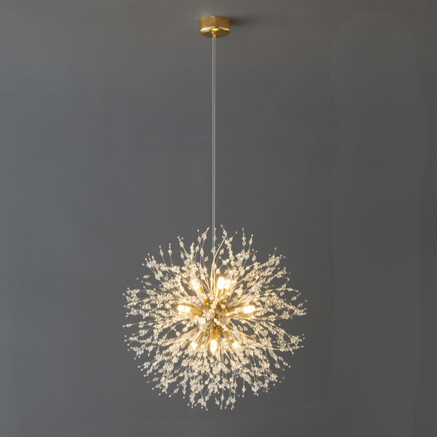 Enchanting dandelion-shaped LED crystal pendant – A chic accent for your living room and dining spaces