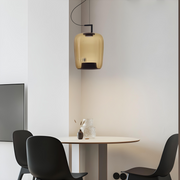 Modern Elegant LED Chandelier - Glass and Aluminum Design for Your Kitchen and Dining Room