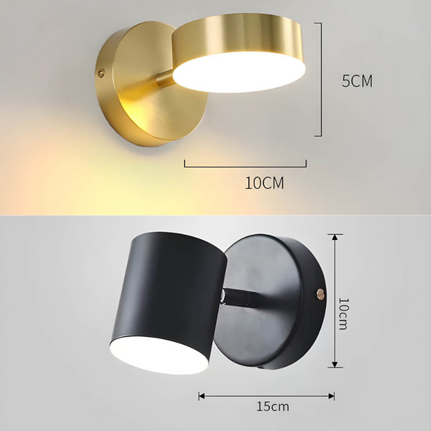Elegant Nordic copper LED wall lamp – Contemporary style in iron and copper for a warm atmosphere