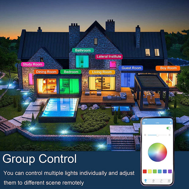 Modern Smart RGB Ceiling Light - Dynamic Multicolor Lighting Controlled by Smartphone!