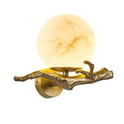 Elegant LED Wall Light in Marble and Copper – Stylish Lighting for Your Living Room and Bedroom