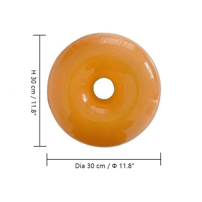 LED-lampa inspirerad av Bauhaus i form av en donut – dimbar skrivbords- och vägglampa i samtida stil med en vintage-touch