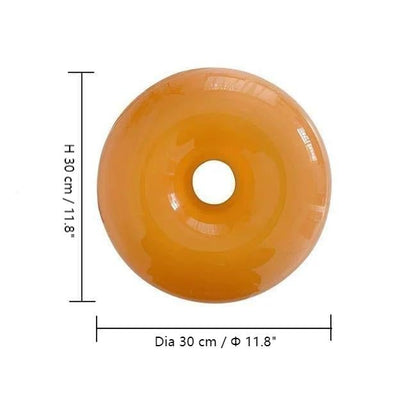 LED-lampa inspirerad av Bauhaus i form av en donut – dimbar skrivbords- och vägglampa i samtida stil med en vintage-touch