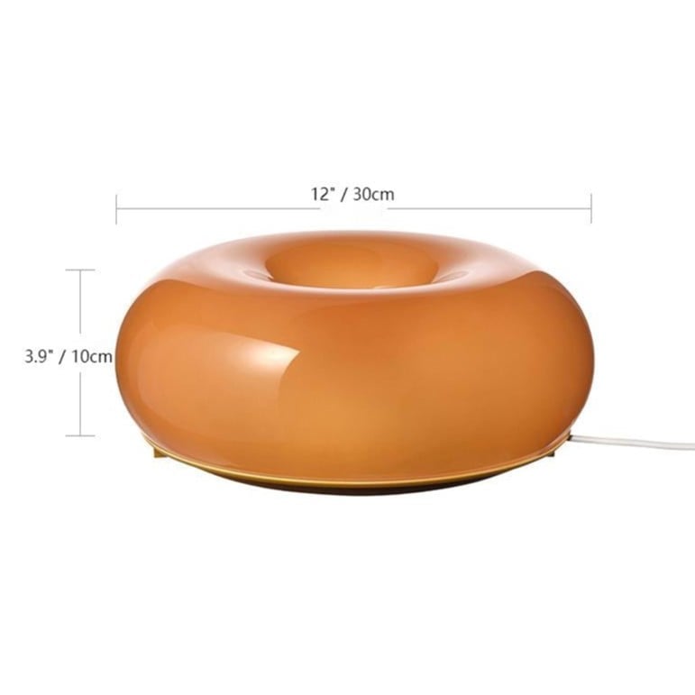 LED-lampa inspirerad av Bauhaus i form av en donut – dimbar skrivbords- och vägglampa i samtida stil med en vintage-touch