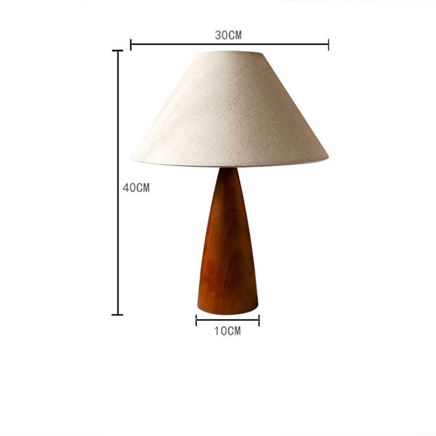 Solid wood table lamp with elegant 1950s design – A timeless addition to your decor