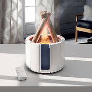 Versatile LED flame effect table lamp – Illuminating humidifier and aromatherapy diffuser in one device