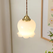 Élégante suspension Talblume – Superbe design floral en laiton et résine