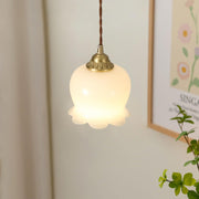 Élégante suspension Talblume – Superbe design floral en laiton et résine