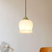 Élégante suspension Talblume – Superbe design floral en laiton et résine