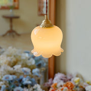 Élégante suspension Talblume – Superbe design floral en laiton et résine
