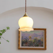 Élégante suspension Talblume – Superbe design floral en laiton et résine