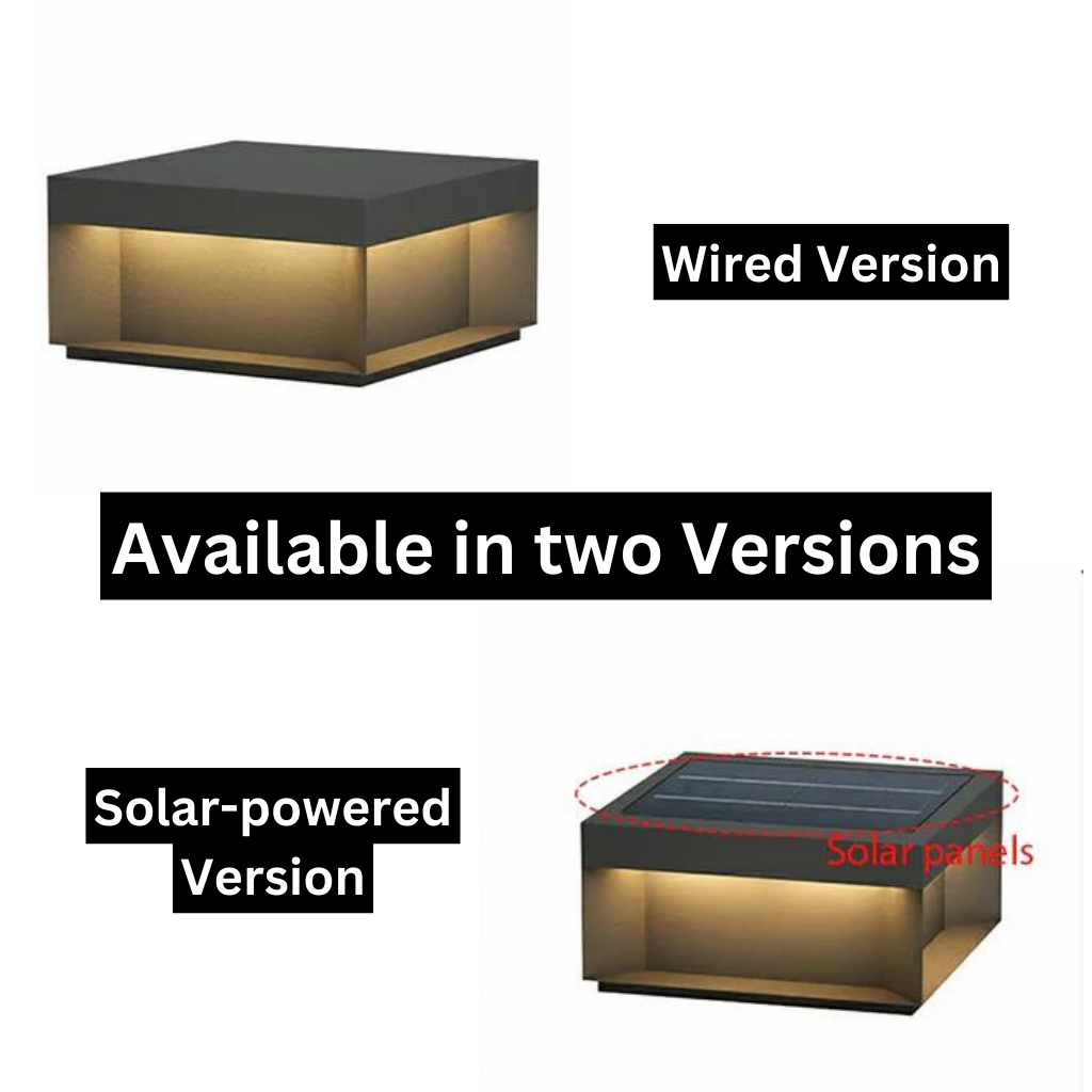 Lumineuse colonne extérieure solaire élégante – Éclairage de jardin LED durable