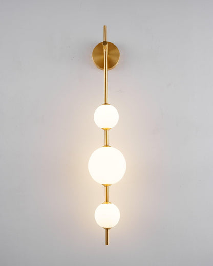 Applique Murale en Verre Globe Vertical Élégante – Éclairage Moderne Chic pour Espaces Haut de Gamme
