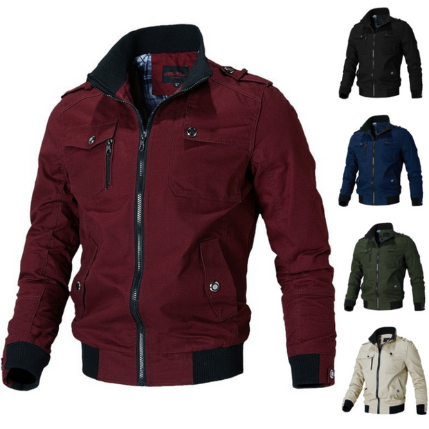 Men's Elegant and Lightweight Bomber Jacket - Comfortable Summer Jacket in Breathable Fabric