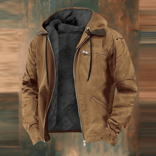 Veste Homme Vintage en Coton Marron Taille M – Élégante et Confortable pour l'Automne