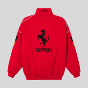 Veste de Course Unisexe Vintage Inspirée de Ferrari – Style F1 Rétro Élégant