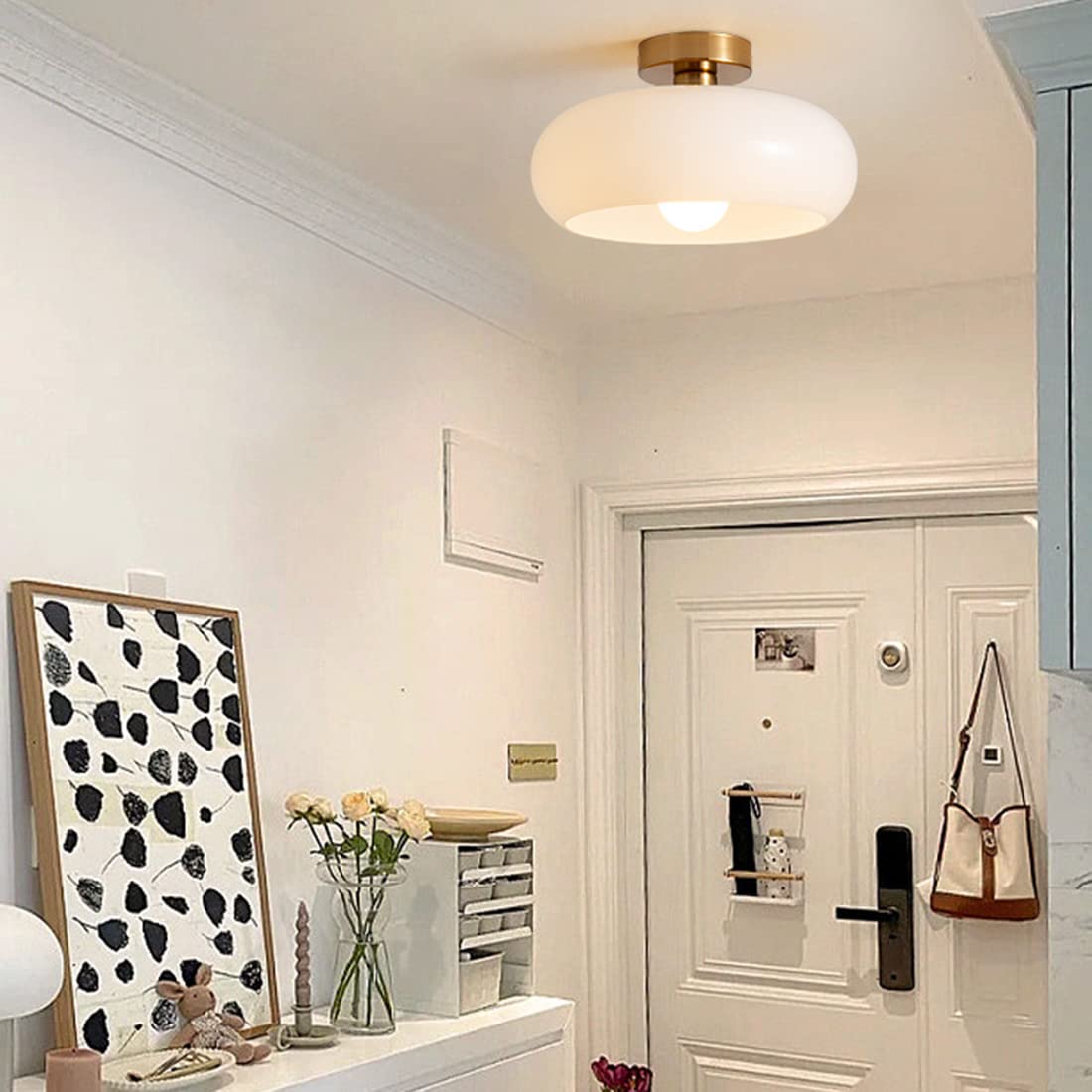 Lustre en verre ambre antique intemporel – Adoptez le charme vintage pour votre maison classique