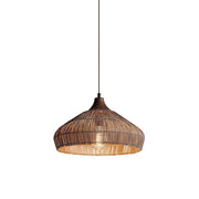 Rattan wicker chandelier Natural Elegance with LED light