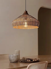 Rattan wicker chandelier Natural Elegance with LED light