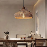 Rattan wicker chandelier Natural Elegance with LED light