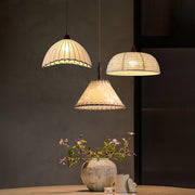 Elegant Wood and Fabric Pendant – Perfect Harmony of Style and Comfort