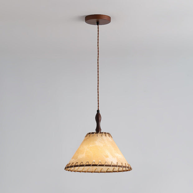 Elegant Wood and Fabric Pendant – Perfect Harmony of Style and Comfort