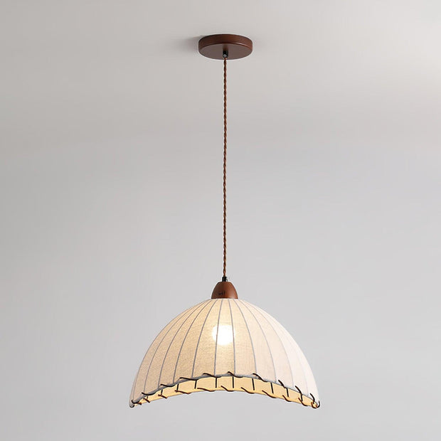 Elegant Wood and Fabric Pendant – Perfect Harmony of Style and Comfort
