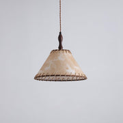 Elegant Wood and Fabric Pendant – Perfect Harmony of Style and Comfort