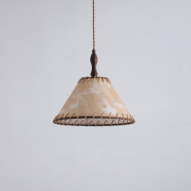 Elegant Wood and Fabric Pendant – Perfect Harmony of Style and Comfort