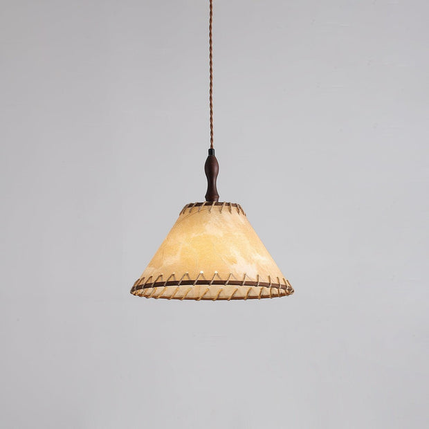 Elegant Wood and Fabric Pendant – Perfect Harmony of Style and Comfort