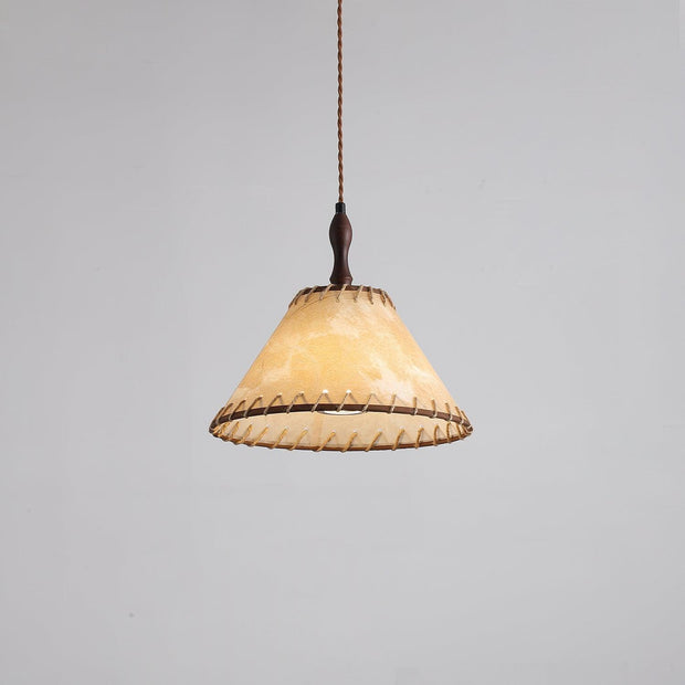 Elegant Wood and Fabric Pendant – Perfect Harmony of Style and Comfort