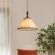 Elegant Wood and Fabric Pendant – Perfect Harmony of Style and Comfort