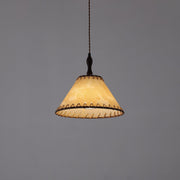 Elegant Wood and Fabric Pendant – Perfect Harmony of Style and Comfort